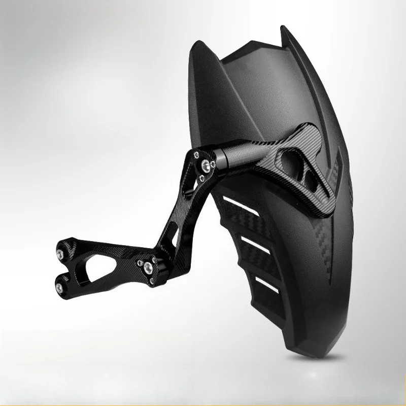 Motorcycle Rear Mudguard Universal Adjustable Premium Carbon Fiber Pattern for E-Bike NIU Yamaha Mt Honda Msx Mud Guard Mudguard