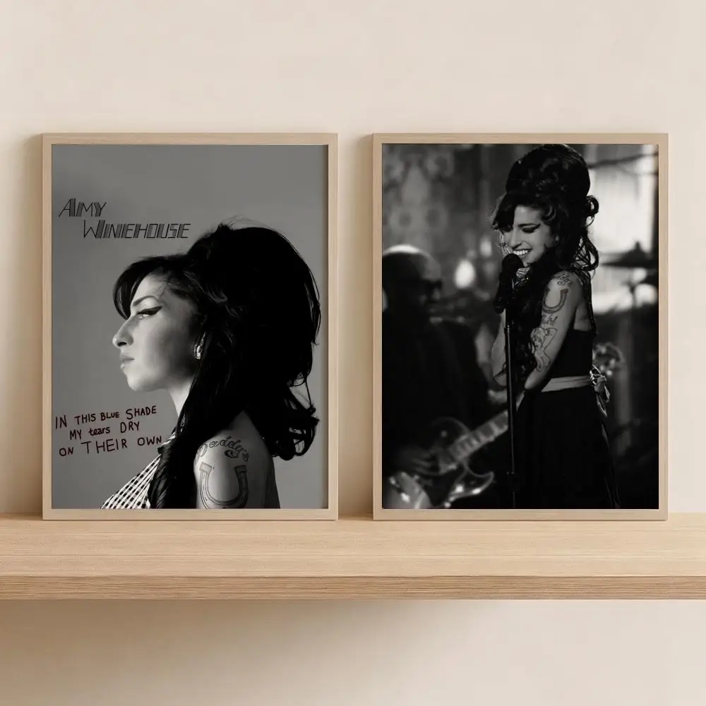 A-Amy Winehouse Singer Painting Calligraphy Canvas Wall Art for Bedroom & Living Room Decor | Home Gift Painting