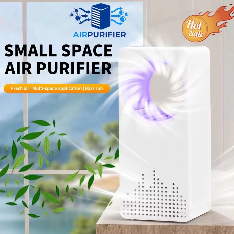 

Mini Desktop Air Purifier Low Noise USB Multi Intake Strong Wind Removal Secondhand Smoke Odor Smart For Bedroom Office