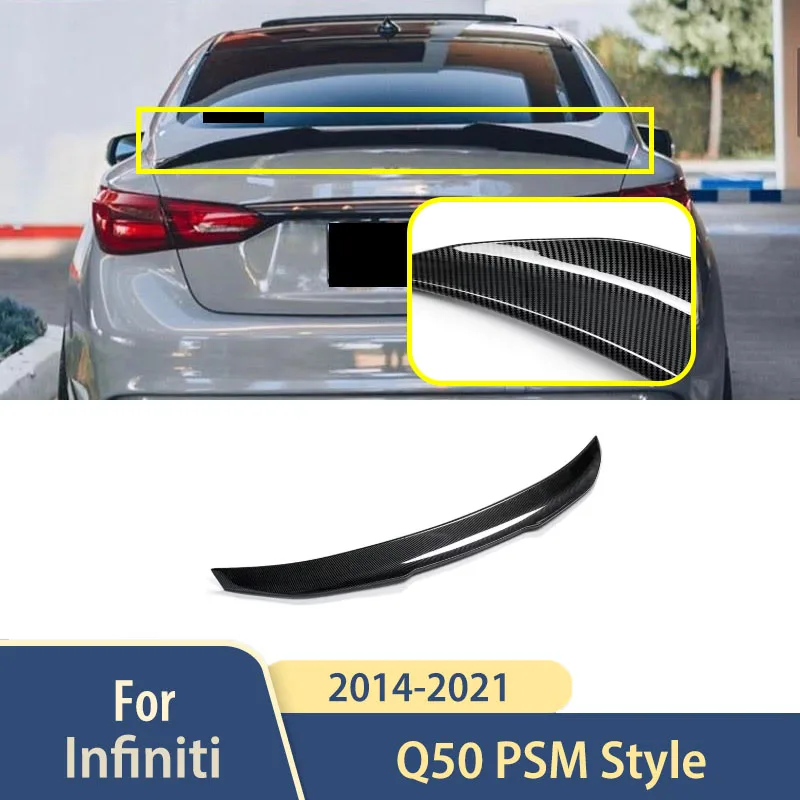 

Задний спойлер, крыло, аксессуары для Infiniti Q50 2014 2015 2016 2017 2018 2019 2010 2021, автомобильный спойлер на задний багажник, детали крыла