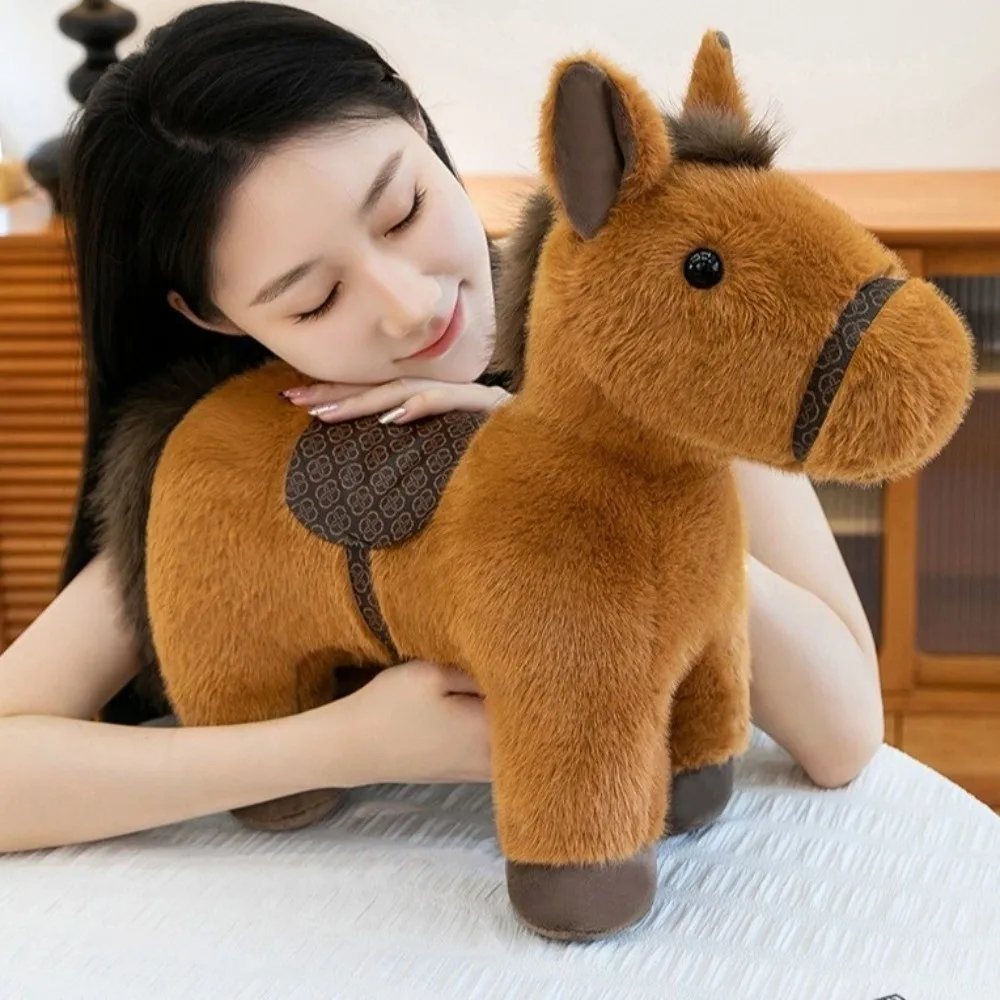 새로운 말 긴 털 부드러운 말 펜던트 귀여운 말의 해 동물 포니 펜던트 선물