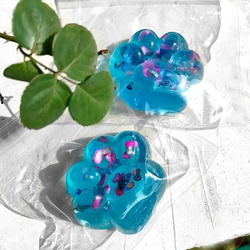 Zintuiglijke Super Grote Kat Poot Knijp Kneden Transparante Kat Poot Fidget Handgemaakte Siliconen Kat Poot Pinch Lastig Pop
