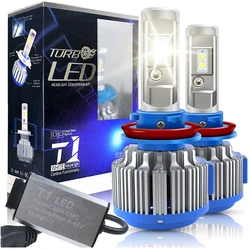 T1 Led Headlight 70W H4 H1 H3 H7 H11 9004 9005 9006 9007 881 6000K 7000LM Car Light Fog Lamp H13 Canbus Turbo Led Bulb White