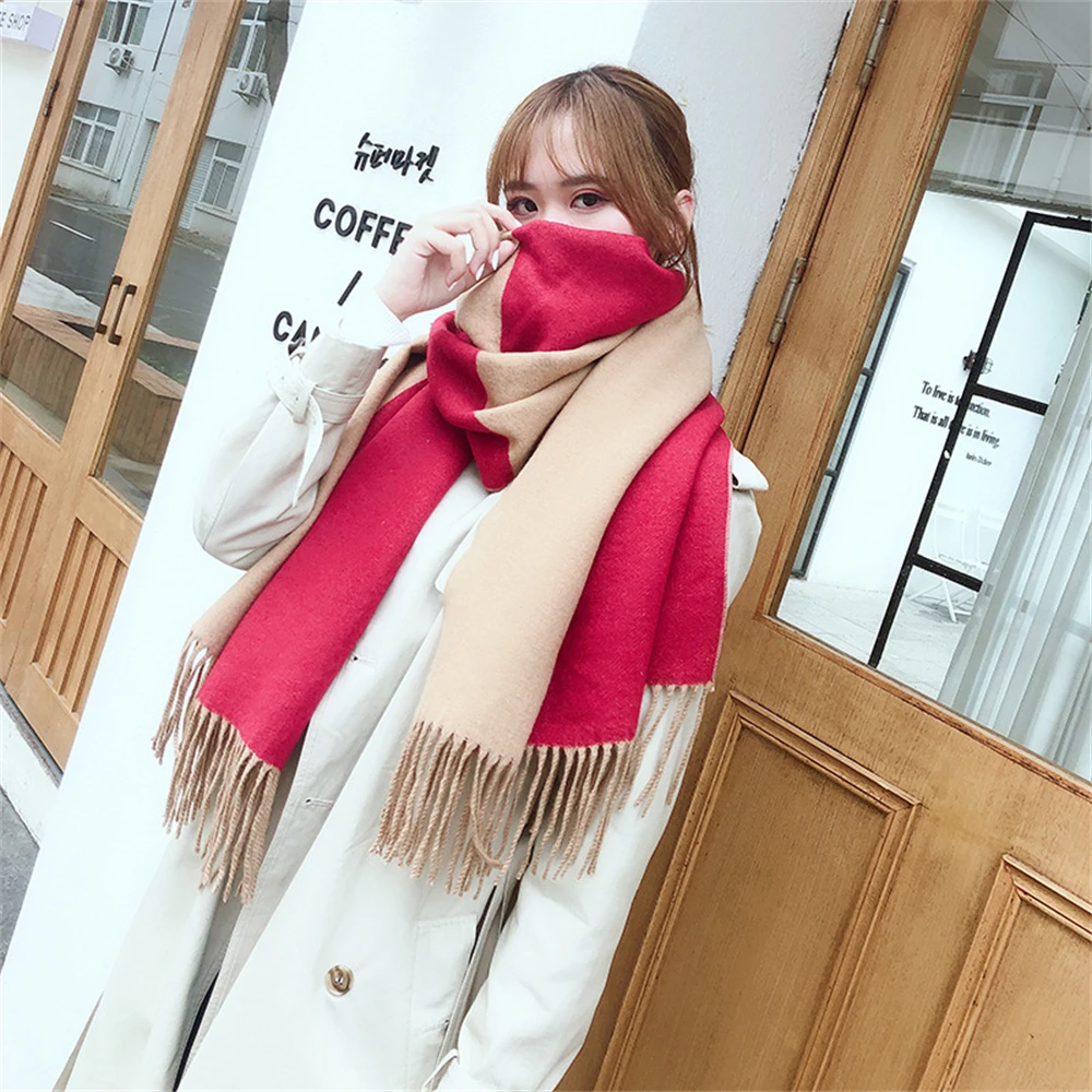 

More winter long han edition shawls and imitation cashmere scarf, female students joker collar XF007