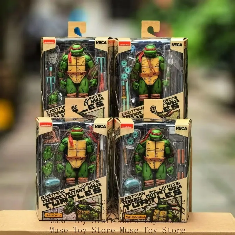 

В наличии Новые фигурки NECA Леонардо из «Черепашек-героев» (Pizza Club Turtles), 4 шт./набор, аниме-фигурки, модели игрушек, украшение для книжной полки KO