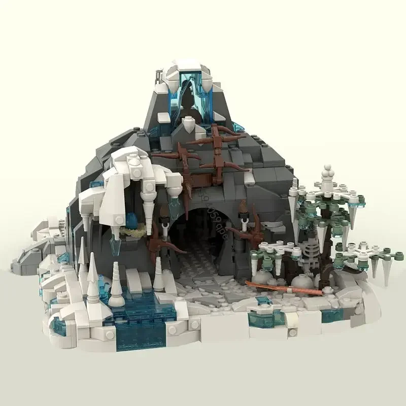 Nuevo Set de Construcción de 1279 Piezas, Modelo de la Cueva del Troll de Nieve de la Serie de Películas El Señor de los Anillos, Bloques de Construcción DIY, Ideas Creativas, Juguetes, Regalos de Cumpleaños