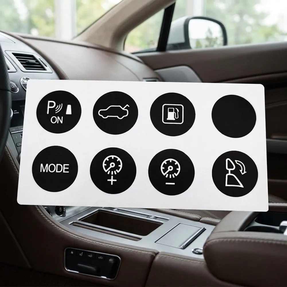 Parking Sticker Cruise Button Decal Car Button Repair Black Overlay High-grade Vinyl Self-adhesive Illuminated Lettering