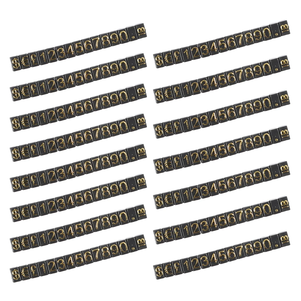 

15 Strings Price Tag Jewelry Tags Display Cube for Selling Pricing Label Stand Necklace