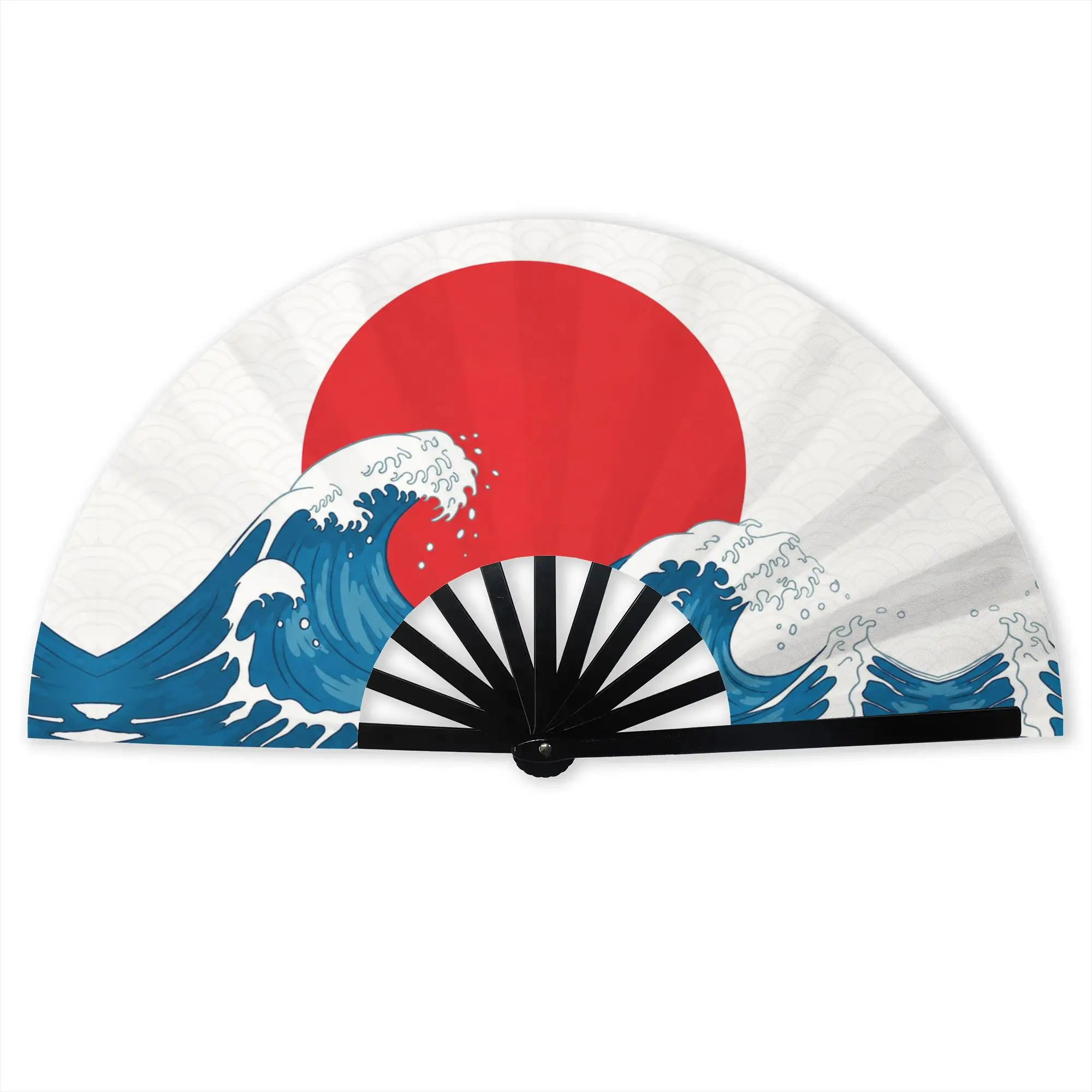 Personalised The Great Wave Off Kanagawa Promotional Gift Hand Fan Event Souvenir  Durable Folding Fans Creative Bulk Pack Fan
