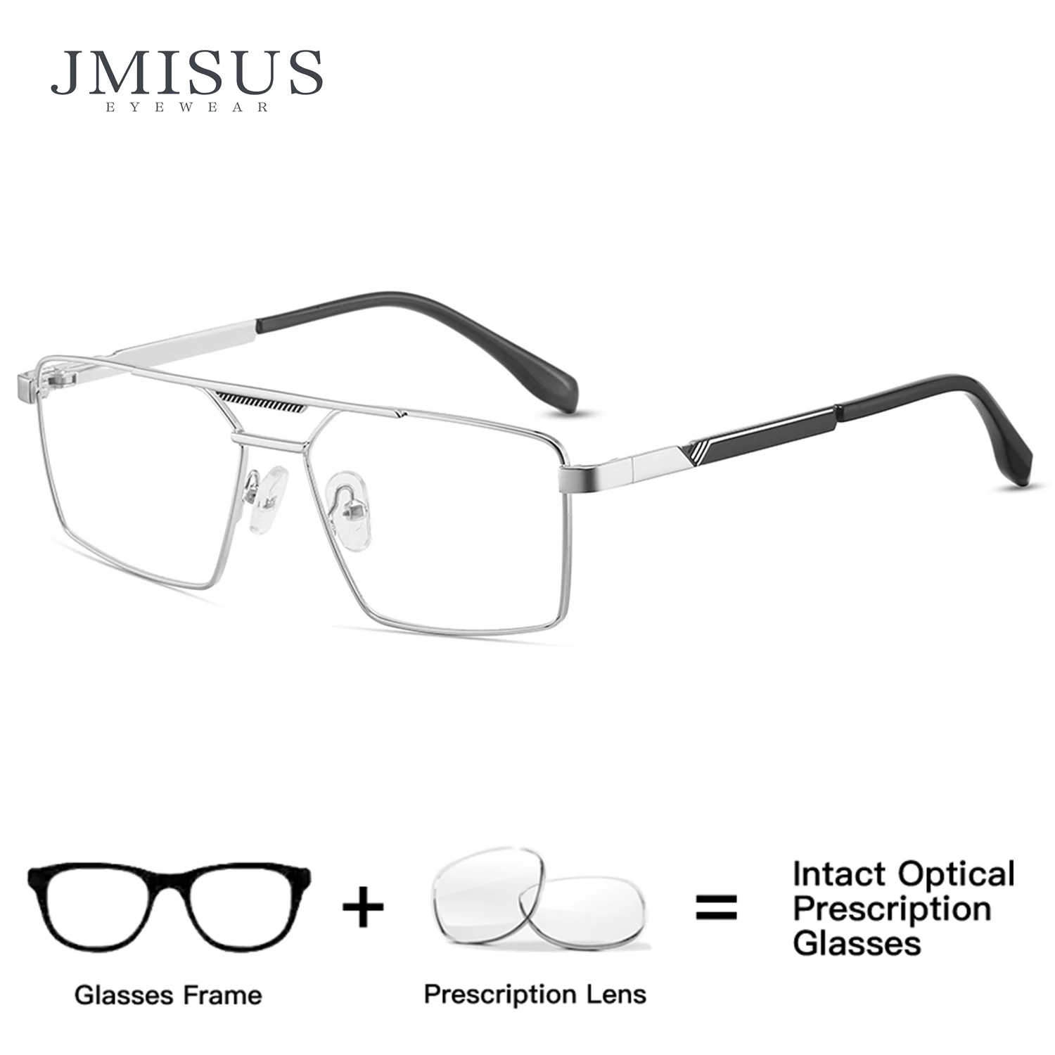 

JMISUS Korean Style Aviator Prescription Glasses High-quality Metal Men Progressive Eyewear Photochromic Optical Eyeglass