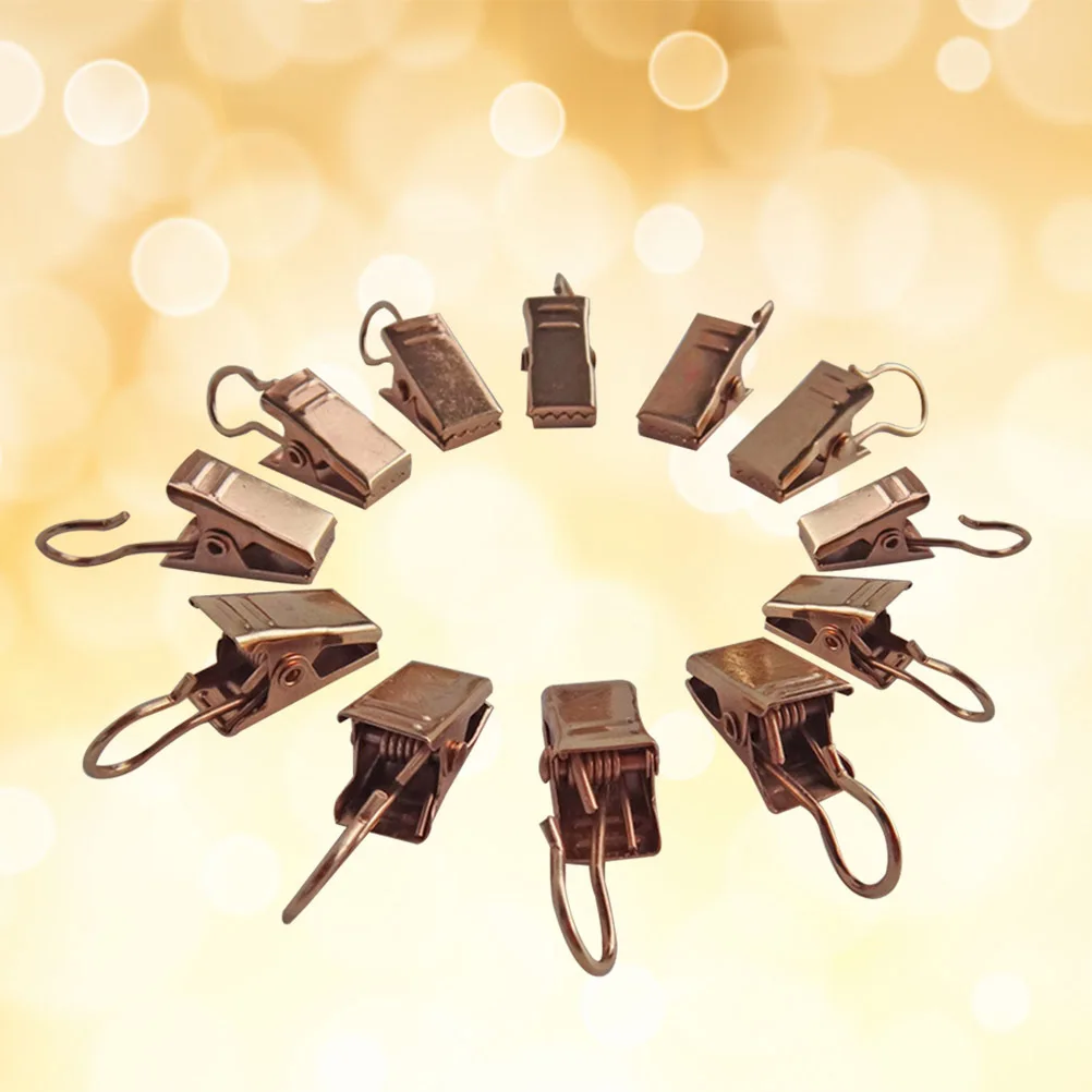 30 قطعة الضوء الذهبي المضادة للانزلاق الستار كليب السنانير الصلبة حافة تصميم الستائر خواتم حل مريح حلقة الستار #5