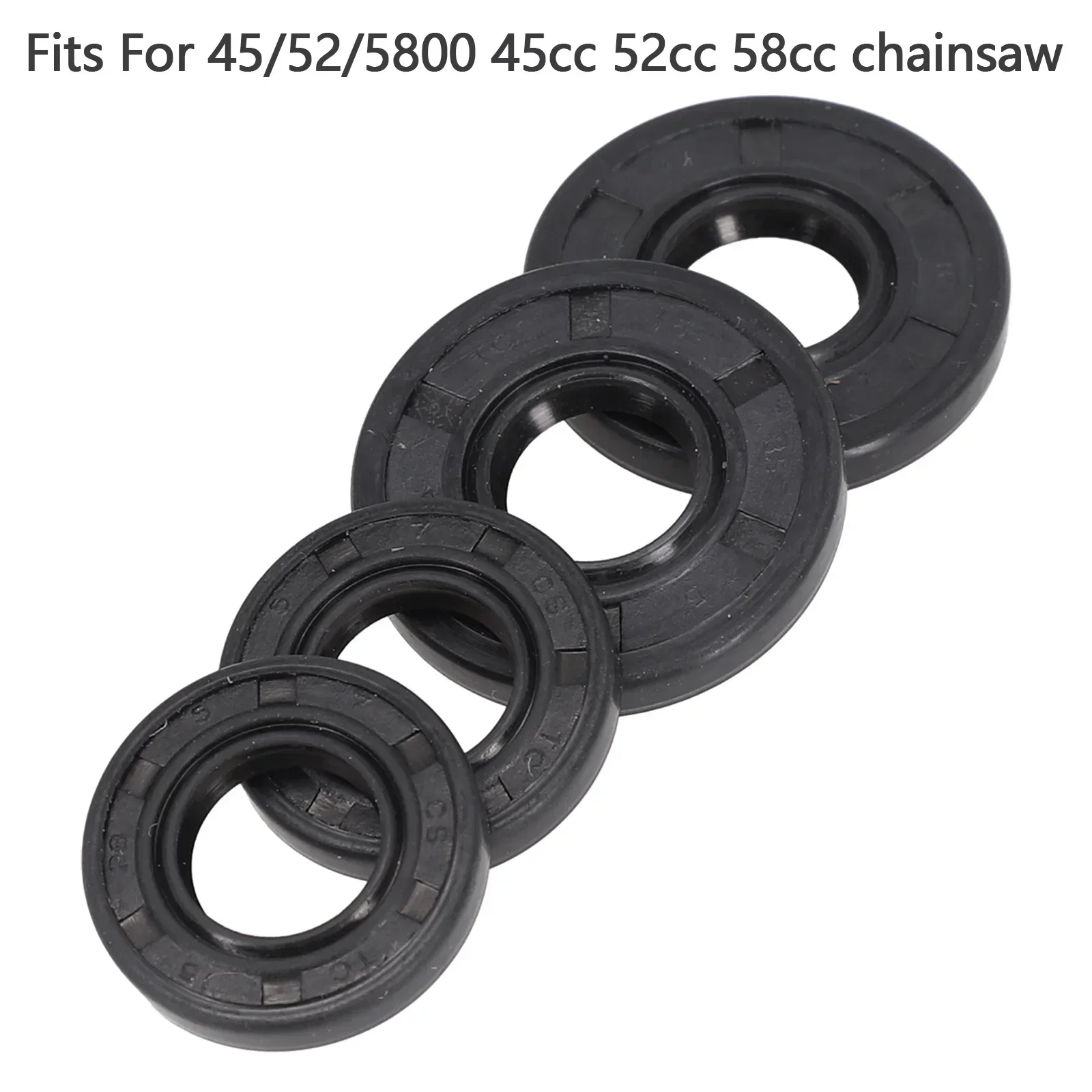 2 Sets Chainsaw Oil Seal Fuel Tank Vent Set For 4500 5200 5800 45cc 52cc 58cc Skeleton NBR Gasket Chain Saw Garden Accessories