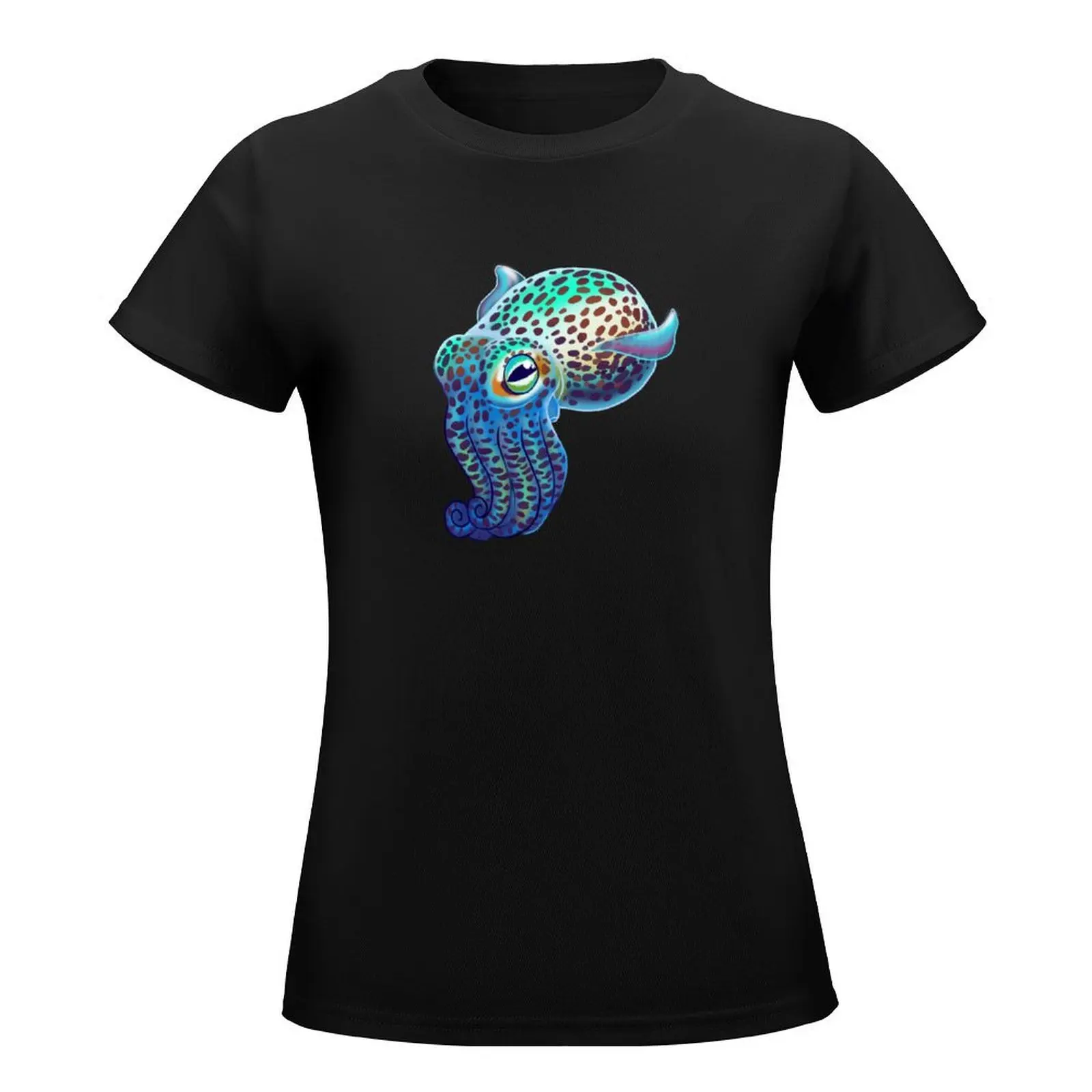 Hawaiian Bobtail Squid T-Shirt cute tops korean fashion Female clothing cute t-shirts for Women