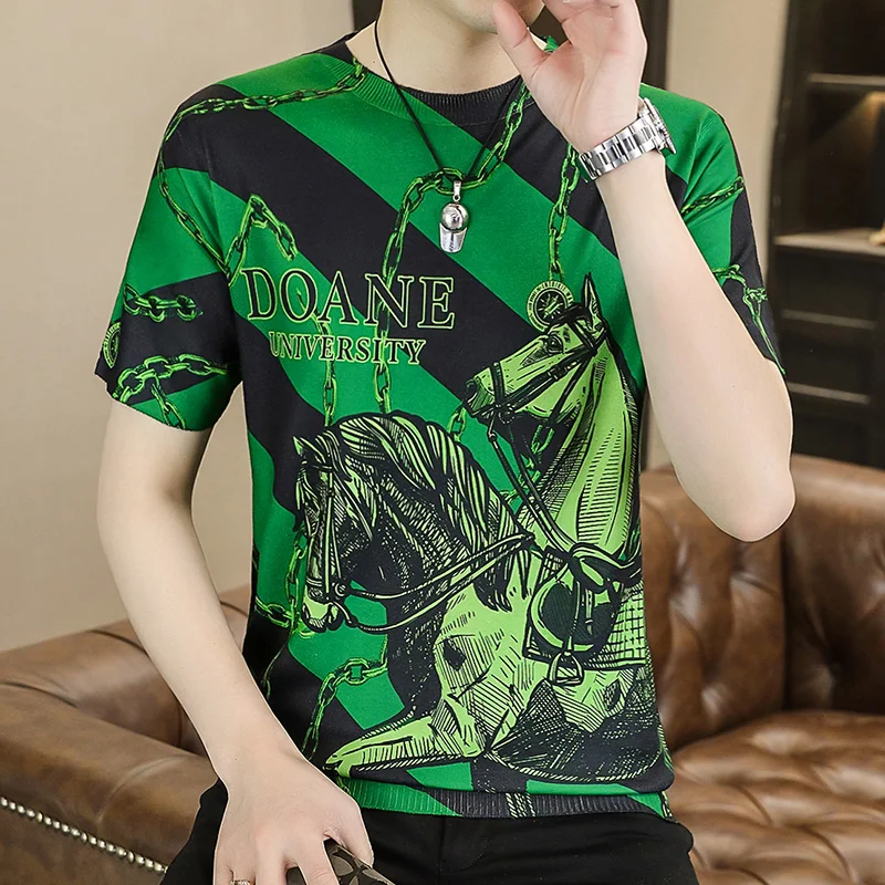 

Fashion Men's T-Shirts Casual 2024 Summer Graphic Printed Loose Short Sleeve Tops&Tees Streetwear Oversize M-5XL Tshirt Clothing
