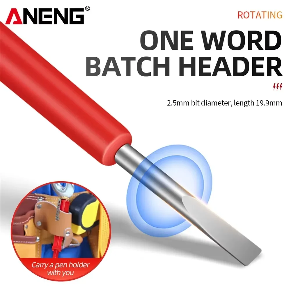 ANENG B07 Voltage Tester Screwdriver Non-Contact with Neon Bulb  Insulated Live/Neutral Wire Detector for Electricians Home Use