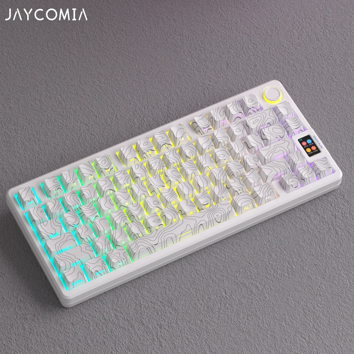 Topographic Side Print PBT Keycap Cherry Profile Backlit Contour Big Set Keycaps ISO Layout For Wooting Mechanical Keyboard
