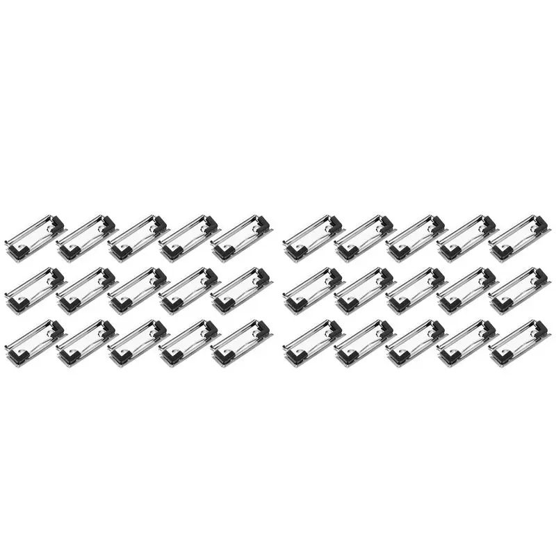 TFTP-100Pcs Clipboard Clip Can Be Installed Hard Board Clip Clipboard Clip Stationery Metal Clip Spring Clip School Folder