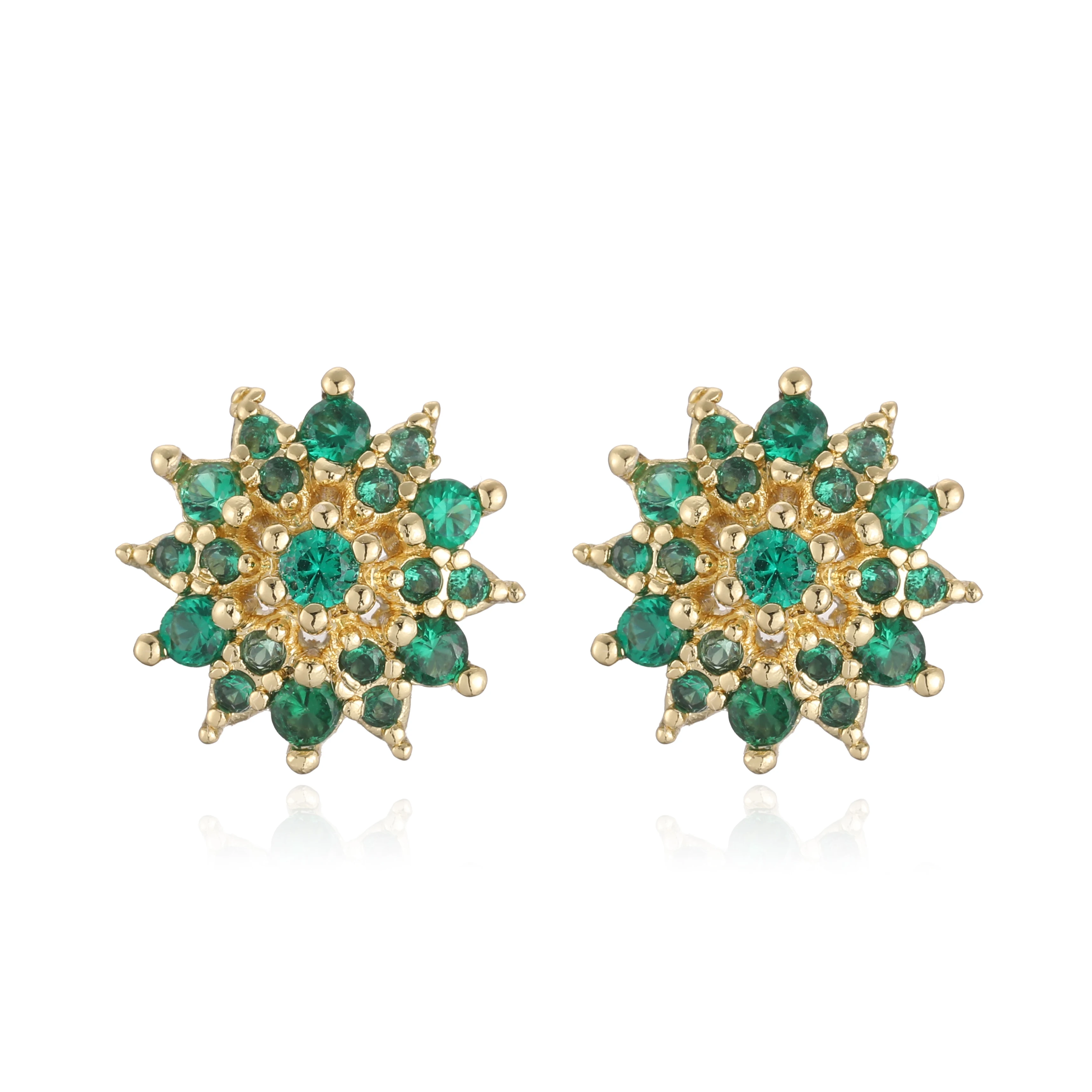 HECHENG، أقراط فاخرة متألقة تشيكوسلوفاكيا عباد الشمس، مجموعة هدايا مجوهرات عصرية للسيدات لحفلات الولائم، زوج واحد