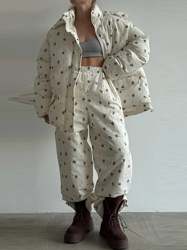 أزياء القطن معاطف قصيرة المرأة الأزرق كم طويل الوقوف طوق زر الصلبة سترة 2025 الشتاء أزياء دافئة أبلى سيدة