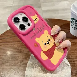 ディズニー-くまのプーさん用シリコンケース,iPhone 16,15,14,13,12,11 pro max,x,xs max,xr,y2k