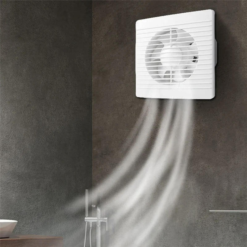 

ABUF-6In Toilet Exhaust Fan Strong Silent Household Wall Exhaust Fan Bathroom Wall Round Powerful Exhaust Fan Ventilation Fan US