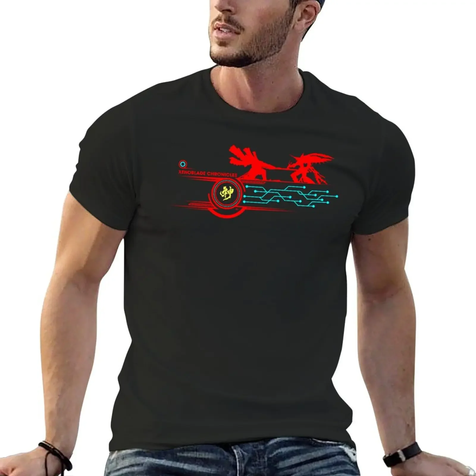 Xenoblade Chronicles - Bionis _amp_ Mechonis T-shirt customs customizeds blacks tshirts for men