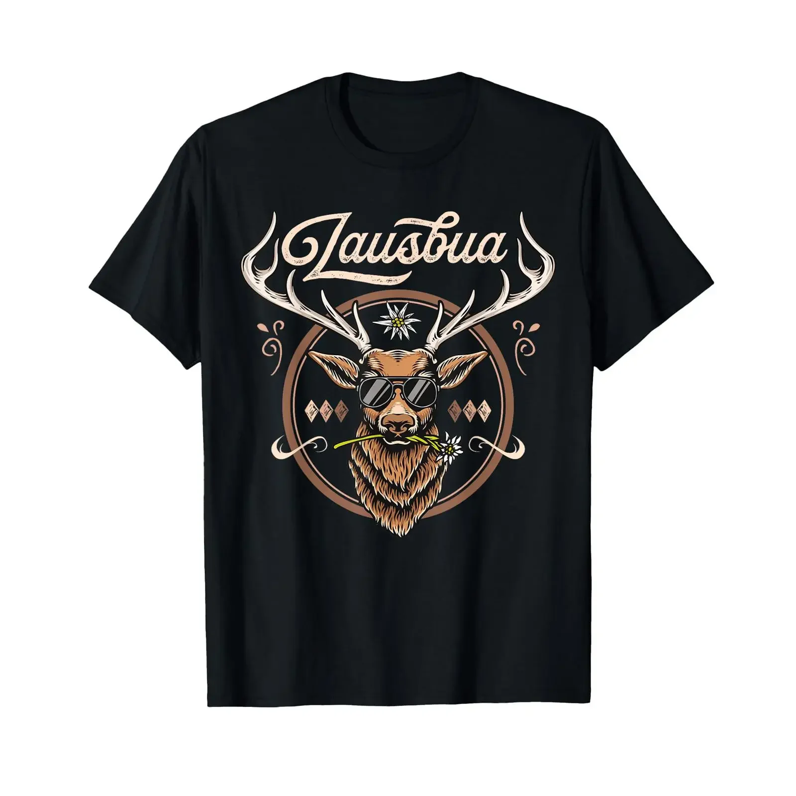 Lausbua Kinderkostüm T-Shirt, Vintage-Waschung, Streetwear, dehnbar, mit grafischem Muster, stilvoll, unisex, weich, vielseitig, für Herren, leicht
