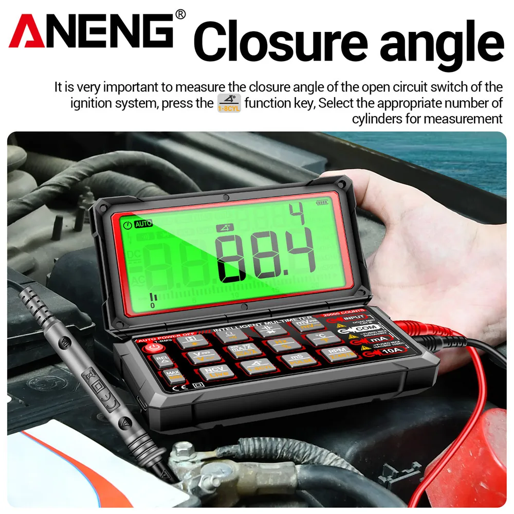 

20000 Counts Auto Repair Multimeter ANENG 623 Digital AC/DC Voltage/Curren NCV Induction Diode Capacitance Buzzer Tester Tools