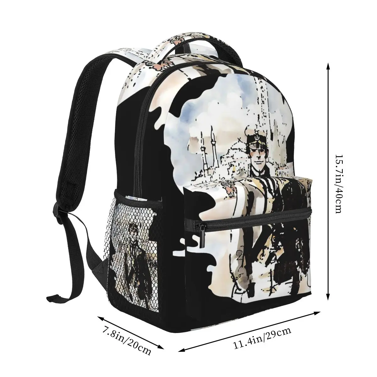 Corto Maltese Comic European Backpack Student Boys Girls BookBag Kids School Bag Computer Shoulder Bags for Men Women