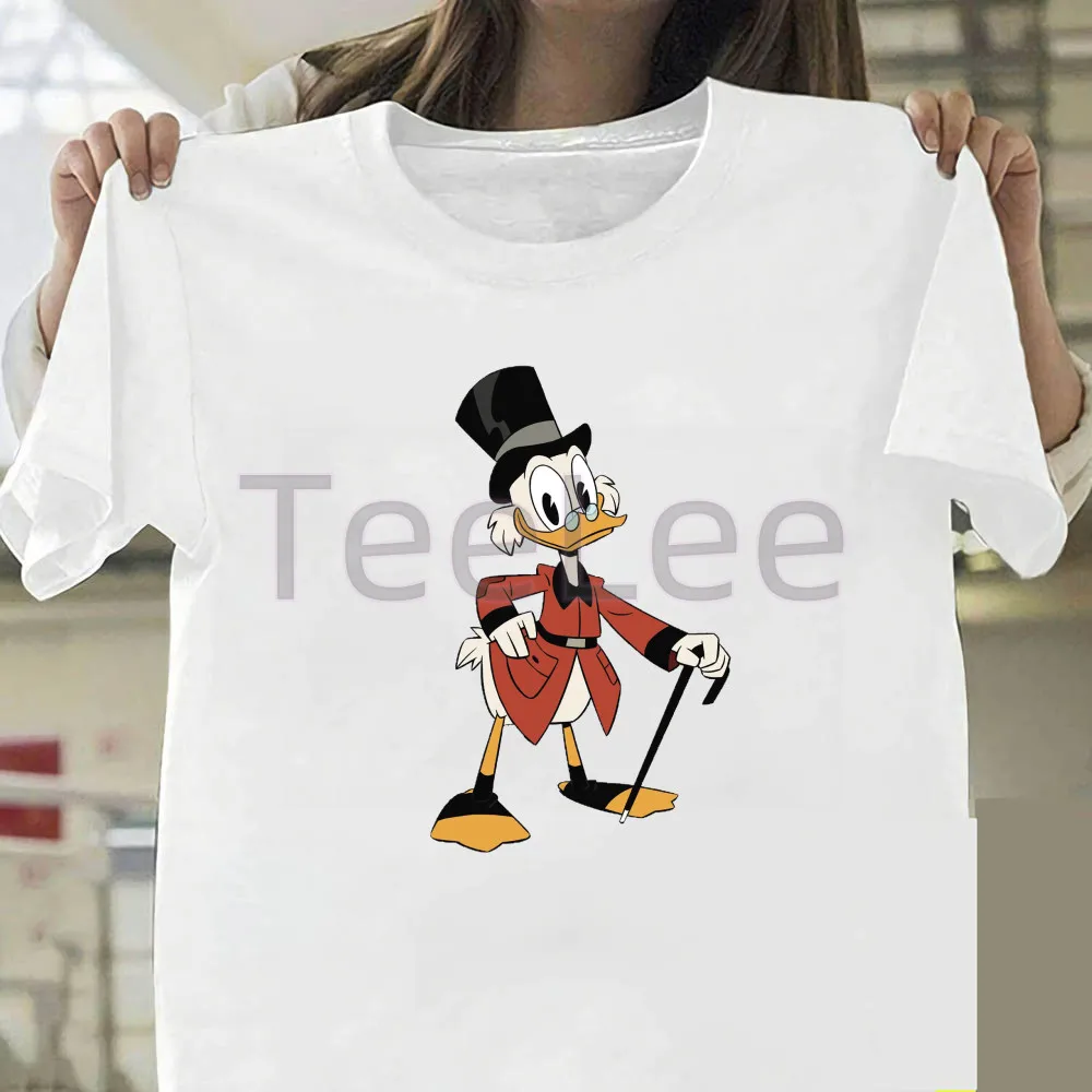 Engraçado scrooge mcduck mulher tshirts gráfico dos desenhos animados ducktales t-shirts casual streetwear t camisa vintage roupas femininas