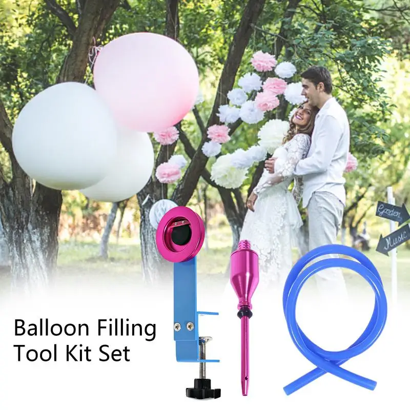 Metal Balloon Filling Tool Balloon Stuffing Machine Kit Professional Metal Balloon Filling Tool Stuffer Set