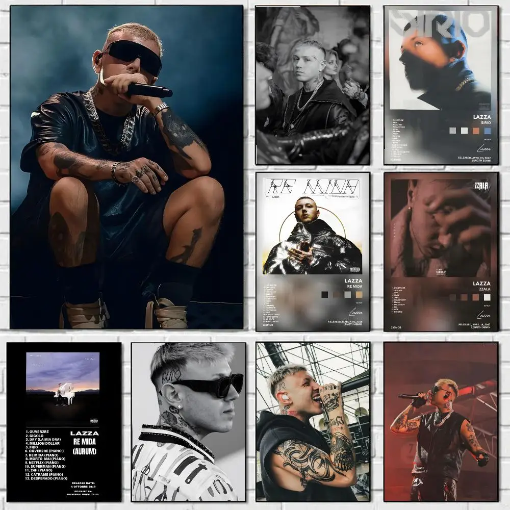 Singrer Rapper L-Lazza Painting Calligraphy Durable Painting Canvas Poster Wall Hanging Home Interior Decoration Art Mural Gift