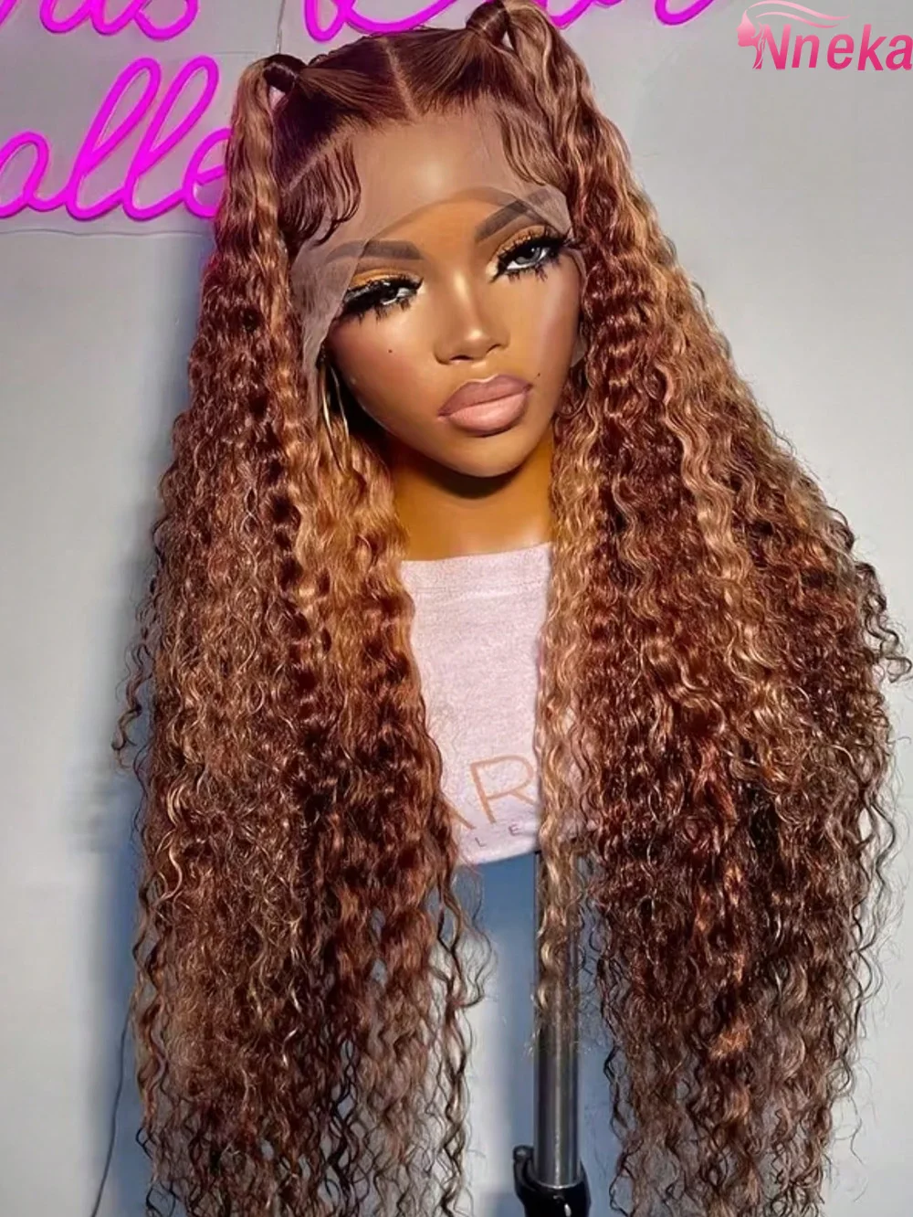 

Перуки из натуральных волос с кудрями и подсветкой для женщин, 13x4, медово-русый, глубокая волна, окрашенный омбре, 13x6, HD прозрачный кружевной фронтальный парик