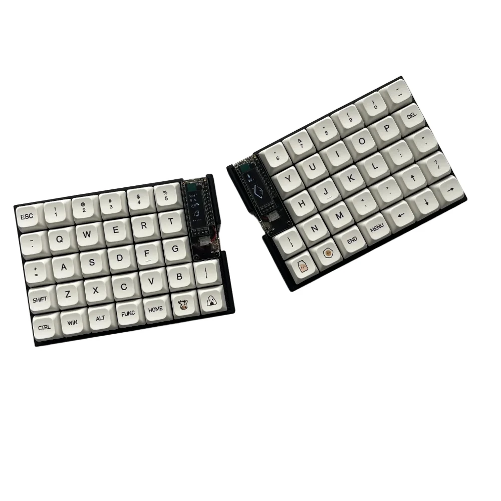 LOBO Custom Wired/wireless Split Keyboard Kit OLED Displays MX Hot Swap 64 Keys Helix Choc V1&v2 Switch Keyboard Kit Gamer Gifts