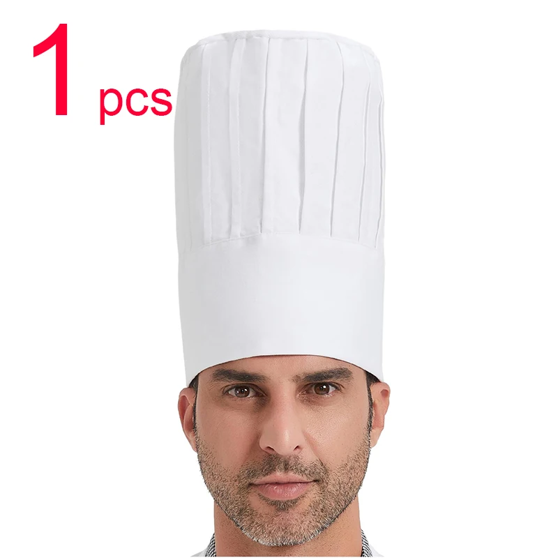 Profession Cook Hats Stretchy Adjustable Food service Kitchen Work Cap Hotel Restaurant Cooking Cap for Canteen Bakery Household