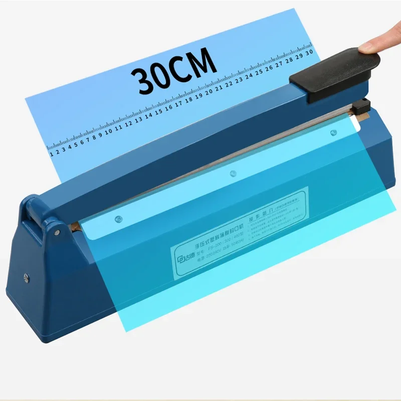 

Hot Sale 30CM Hand Pressure Sealing Machine Small Tea Sealing Packaging Machine Plastic Sealler Electromechanical Heating Film S