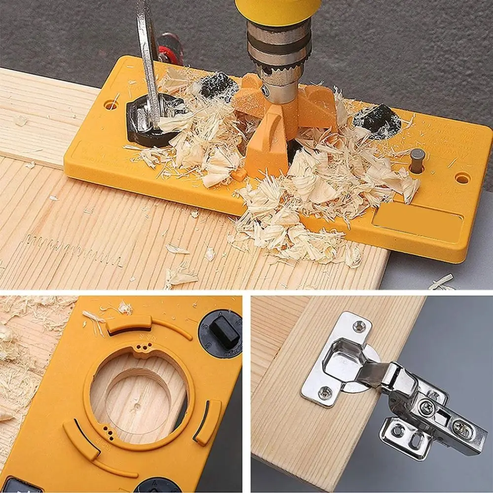 

Drilling Hinge Hole Tool Kit Positioning Hinge Hole Locator Boring Guide Door Hole Template Cup Style Hinge Jig
