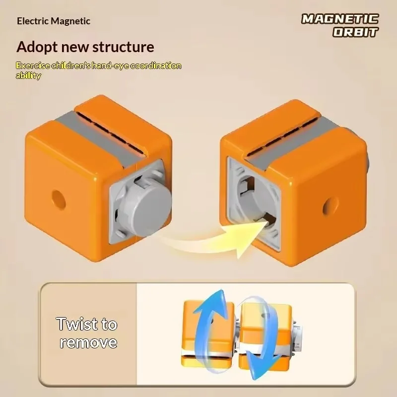 Magnetyczny pociąg na szynach, elektryczna zabawka z wymiennymi torami, innowacyjny prezent naukowy STEM zapobiegający grawitacji