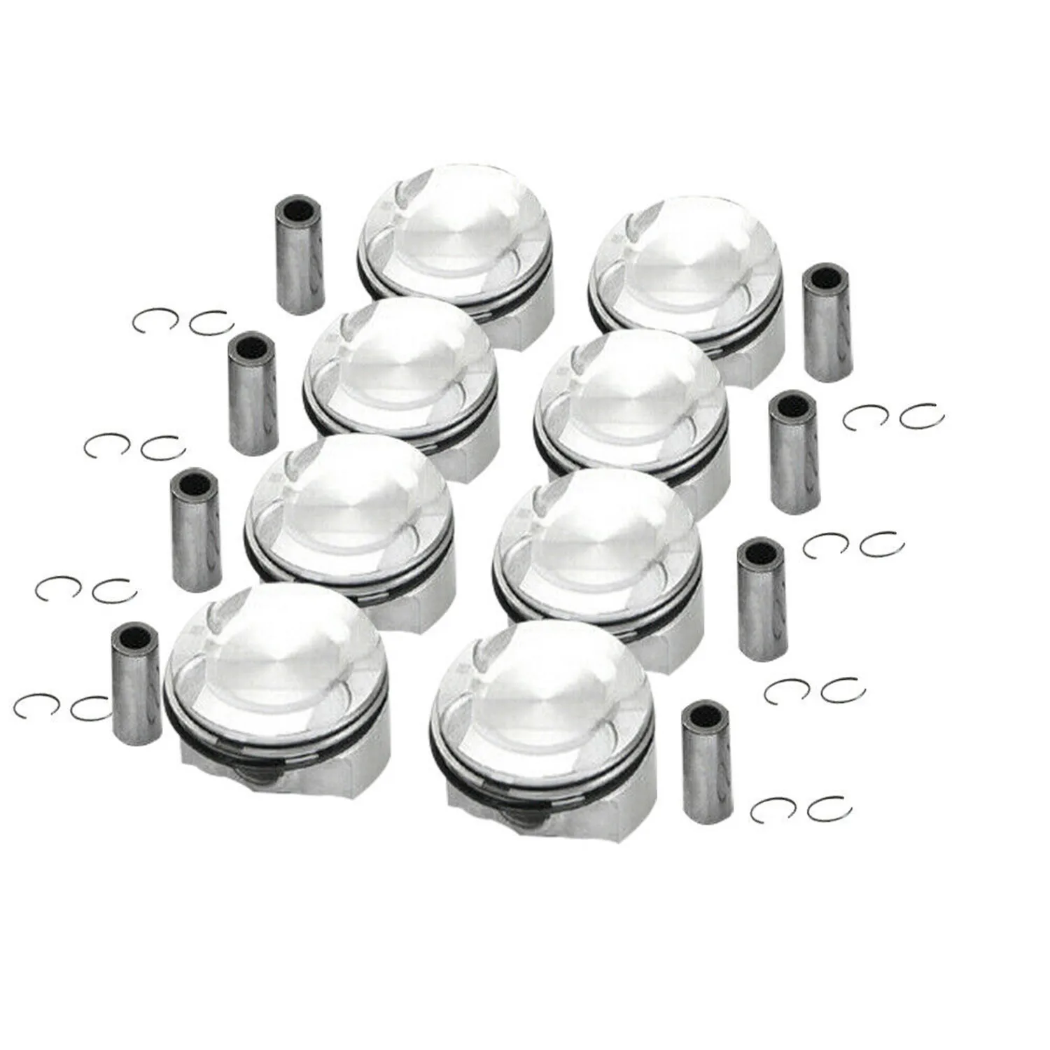 8pcs Pistons & Rings Set For BMW 550i 750i X5 F01 F02 F03 E70 E71 N63 4.4L V8 11257647339 11257613626 40631600 ﻿Car Parts