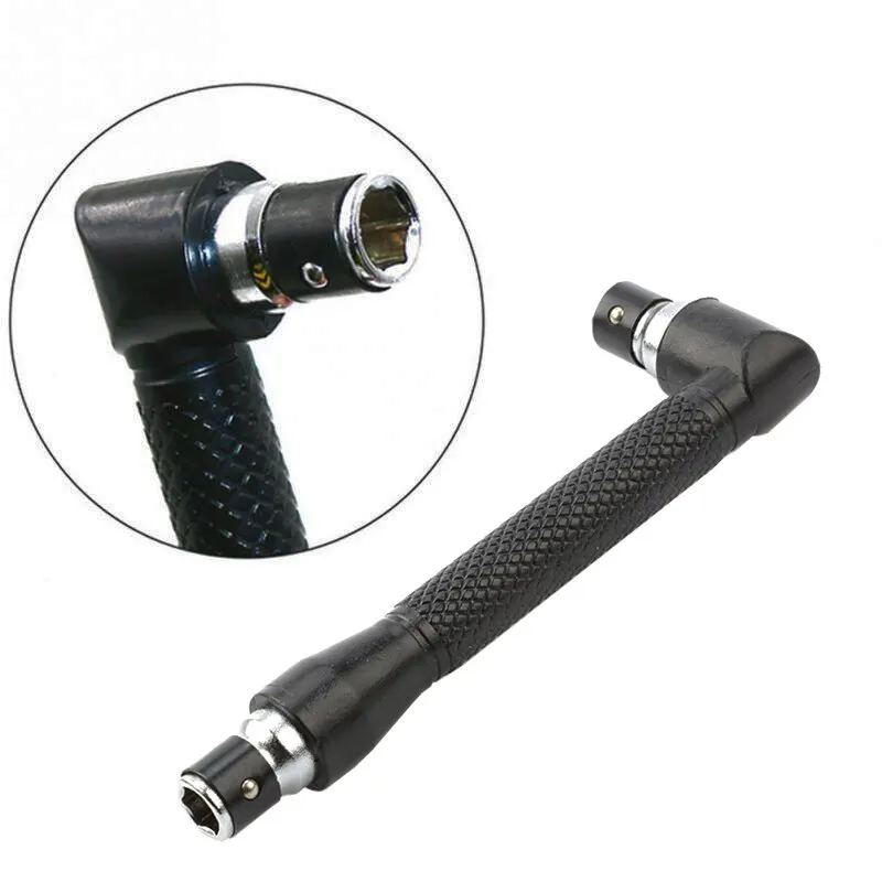 Mini klucz nasadowy z podwójnym zakończeniem 6.35mm pod kątem 90 ° wkrętak śrubokręt śrubokręt z uchwytem narzędzie użytkowe zestaw do konserwacji domu