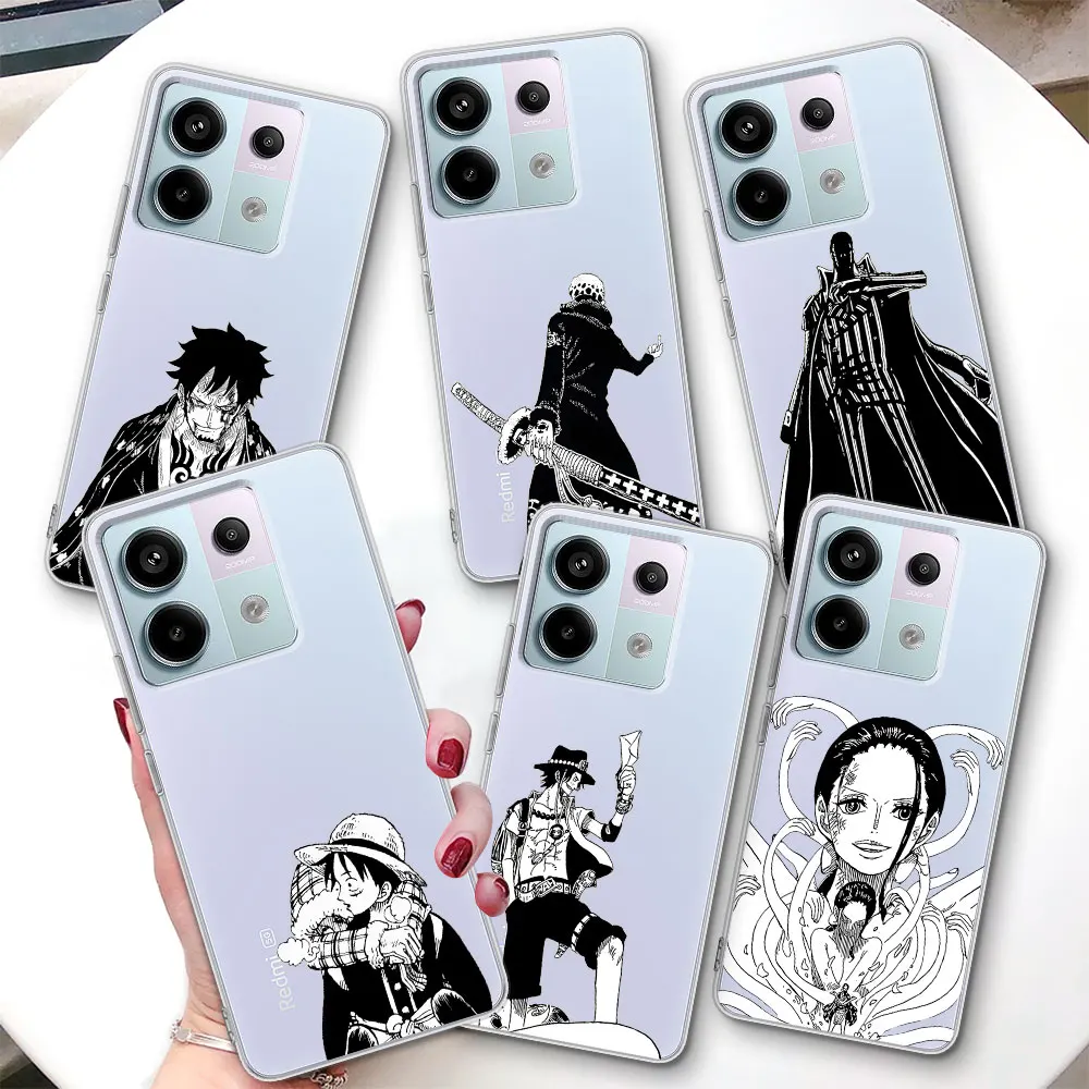 Phone Case for Xiaomi Redmi 15 13 A7 Pro 9C 15A 9A 9i A5 9 13C 10 Prime Plus A3 10C 12 12C TPU Cover Kizaru Ace Robin Law Luffy