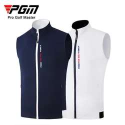 PGM Golf Men's Sweater Autumn Winter Windproof Vest Warm Stand Collar Vests Golf Clothing Men sports Golf Wear YF164