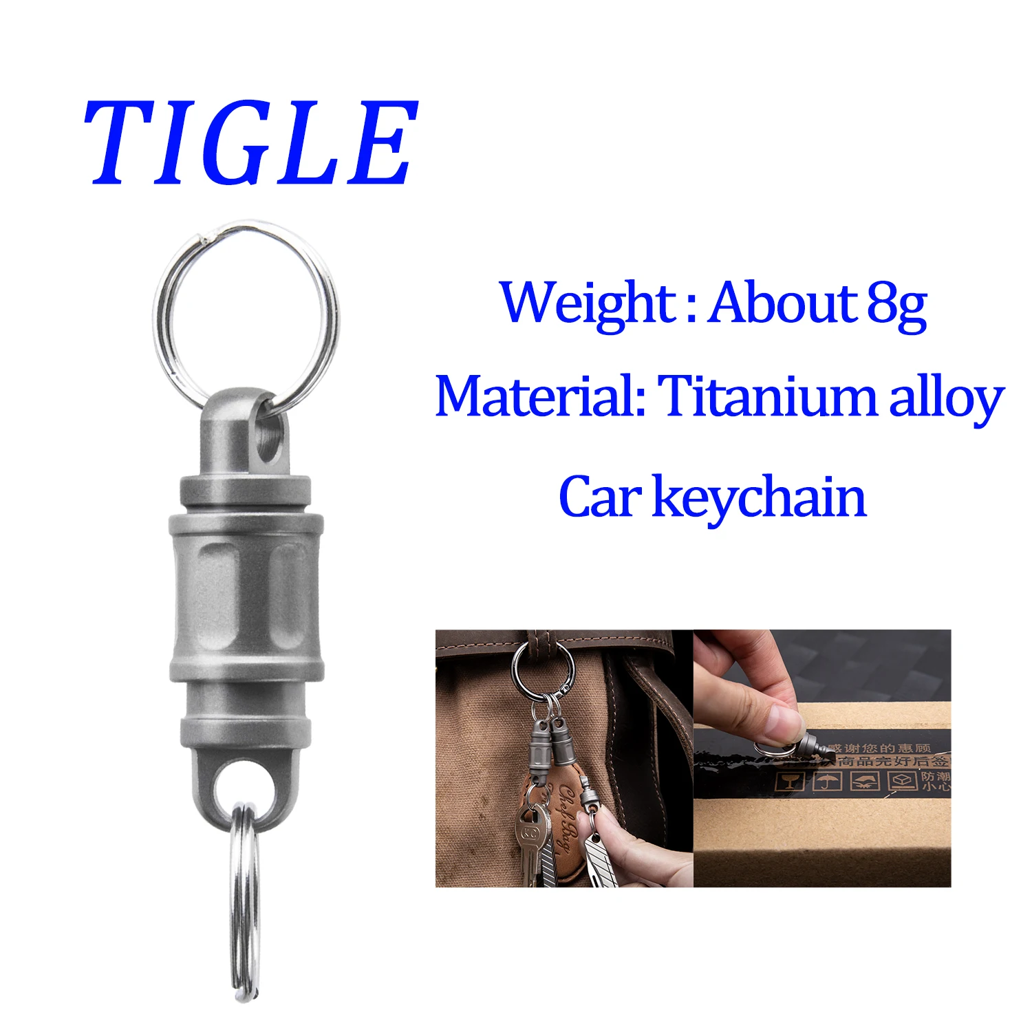 Titanium Alloy Keychain Practical Multifunctional EDC Tool Unpacking Cutting Paper Outdoor Enthusiast Accessories