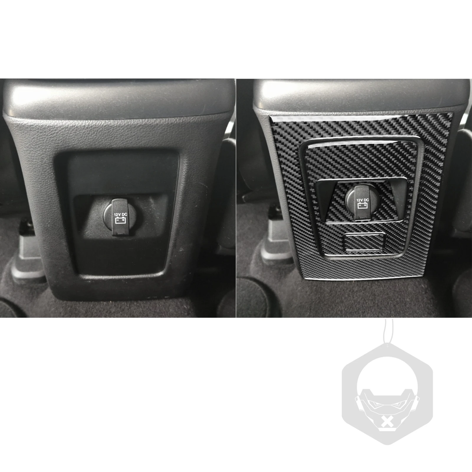For Dodge Journey 2011-2017 Carbon Fiber Rear storage box Panel Trim Cover Car Interior Accessories Decorative Stickers