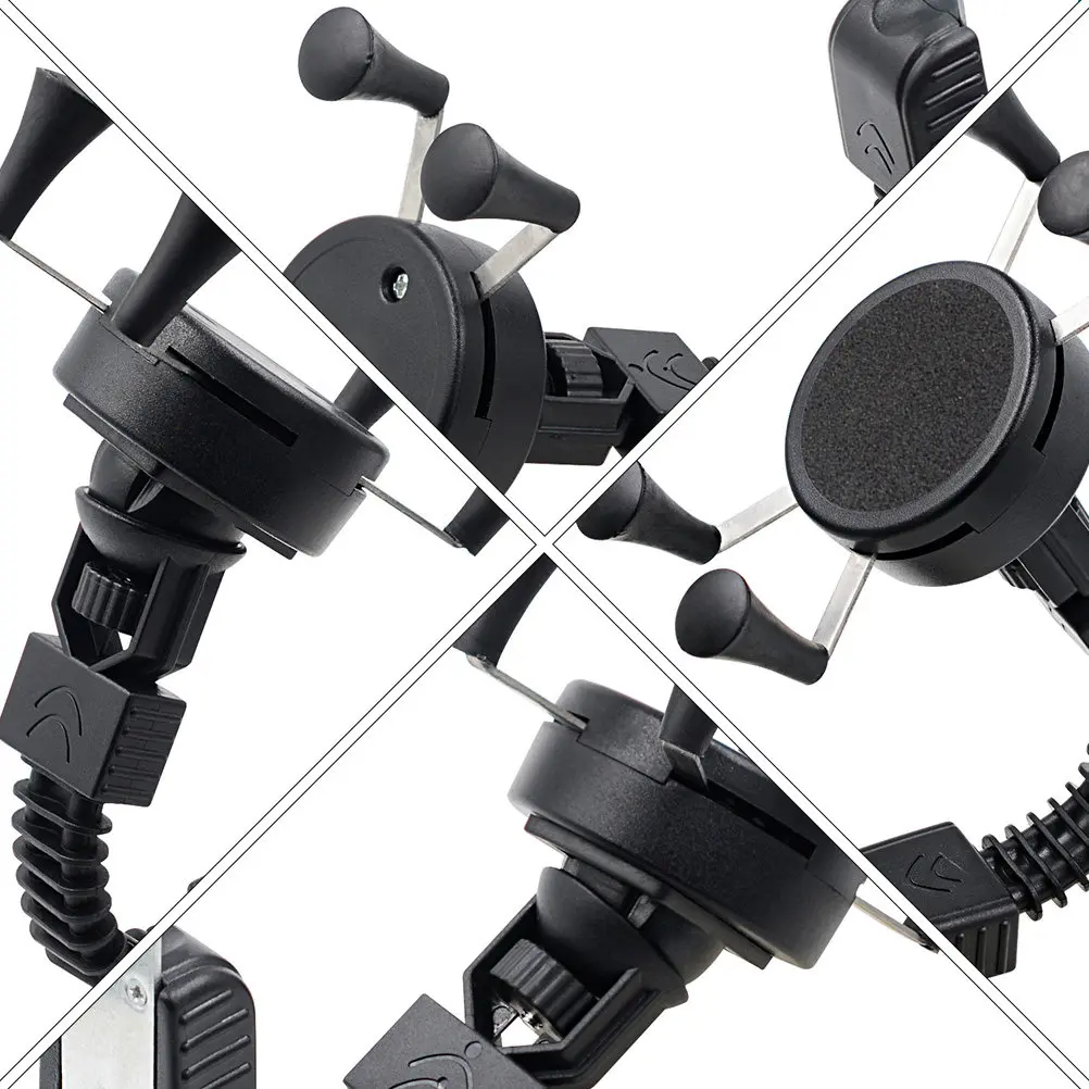 Professional Motorcycle Phone Holder X-Shaped Shockproof Mobile Support Stand for Rearview Mirror Installation