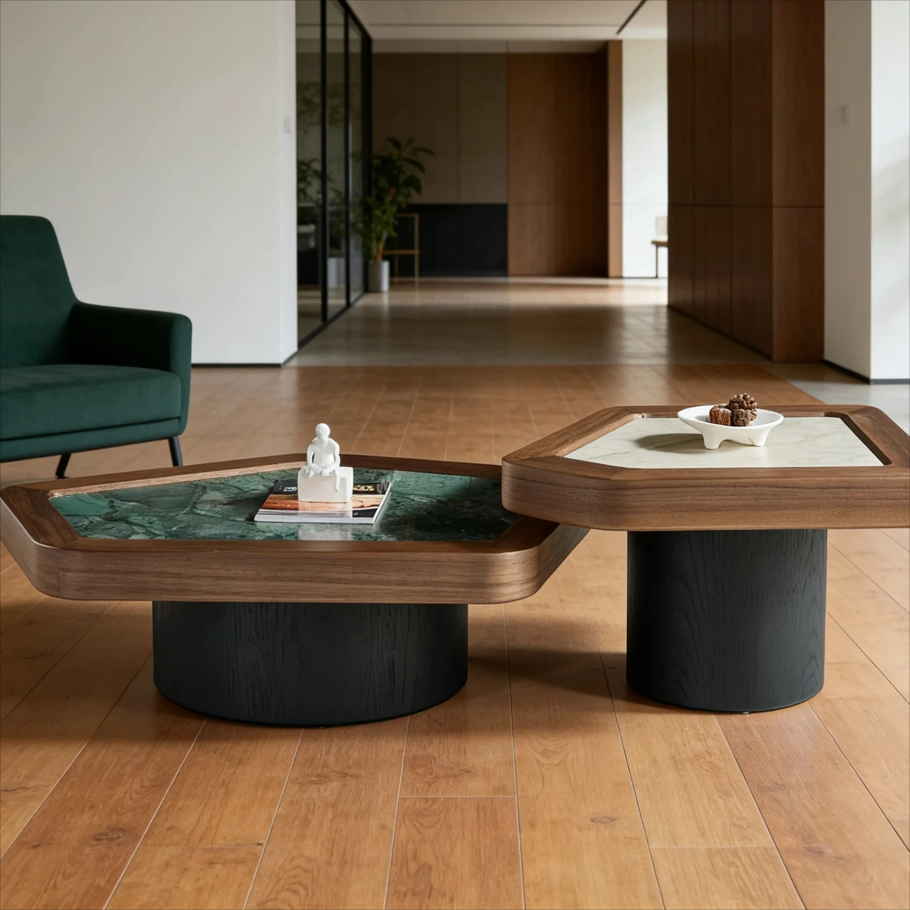 Modern simple marble special-shaped coffee table living room light luxury high-end creative coffee table