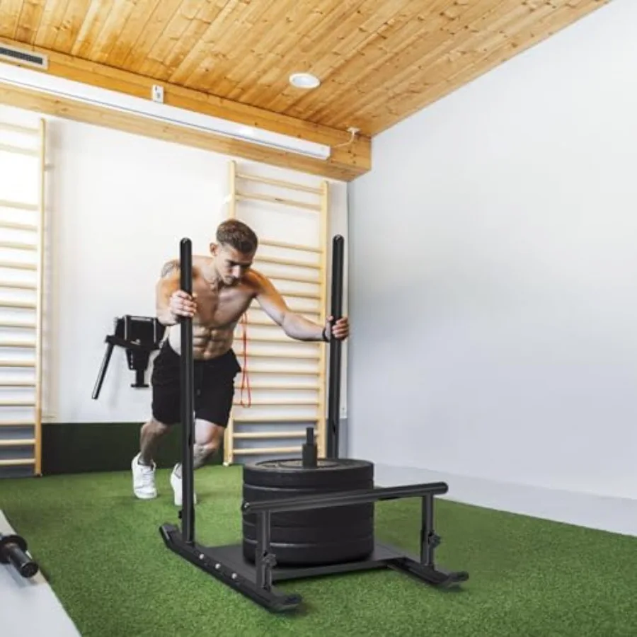 Trenó de Peso, Trenó de Fitness, Trenó para Treino de Força, Trenó para Treino de Velocidade - Equipamento de Treino de Peso de Alta Resistência para Músculos
