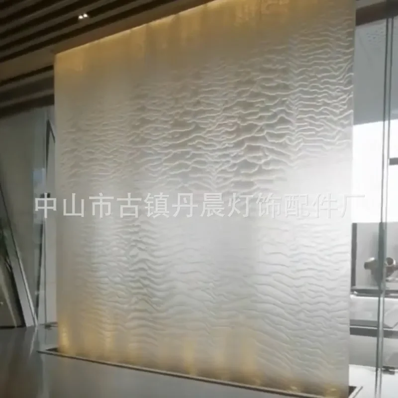 Stainless Steel Mesh Water Curtain Wall Screen Flowing Water Feature for Entrance Landscape Decor