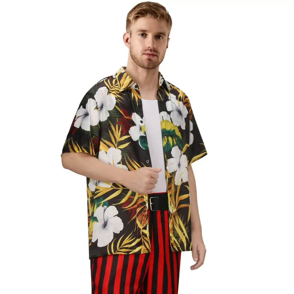 Movie Ace Ventura Jr. Pet Detective Hawaiian Shirt Jim Carrey Cosplay Costume Halloween Theme Party Outfit In Stock-Takerlama - view 2