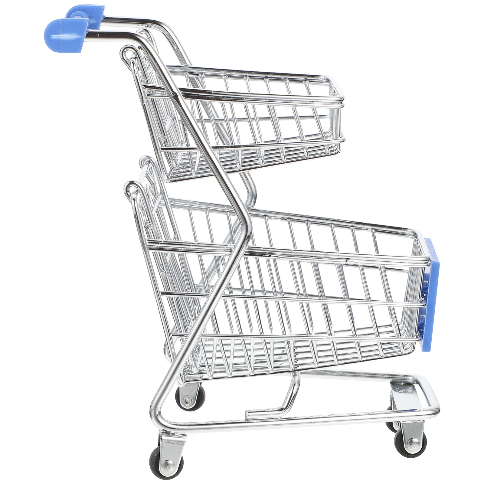 

Mini Shopping Cart Supermarket Trolley Small Space Saving Organizer for Home Office Desk Sewing Items Gadgets Mini Cart